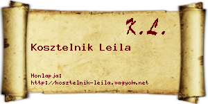 Kosztelnik Leila névjegykártya